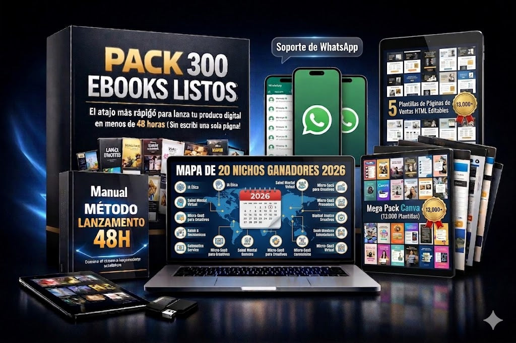 Pack 300 Ebooks + Método Lanzamiento